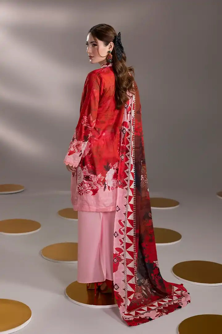 Unstitched Printed Lawn 3 Piece pf09