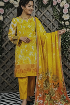 Unstitched Printed Lawn 3 Piece D-02