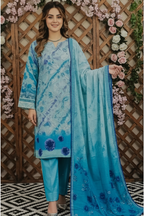 Unstitched Printed Lawn 3 Piece D-09