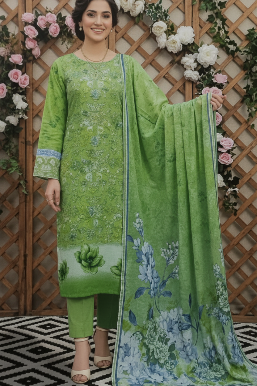 Unstitched Printed Lawn 3 Piece D-05