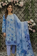 Unstitched Printed Lawn 3 Piece D-03