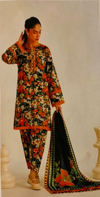 Unstitched Printed Lawn 3 Piece KF-7-RR