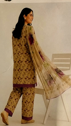 Unstitched Printed Lawn 3 Piece KF-4-RR