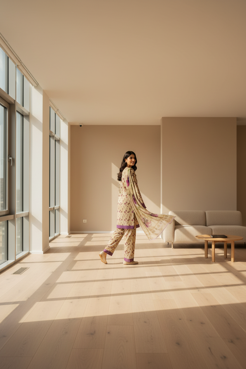 Unstitched Printed Lawn 3 Piece KF-4-RR