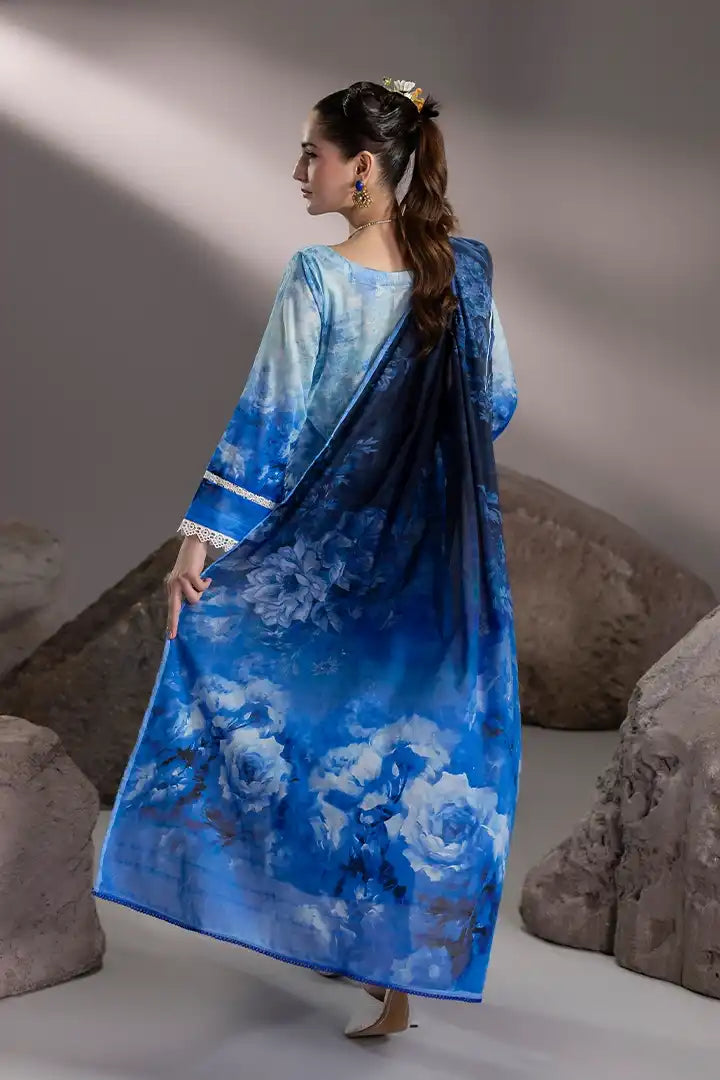 Unstitched Printed Lawn 3 Piece PF14