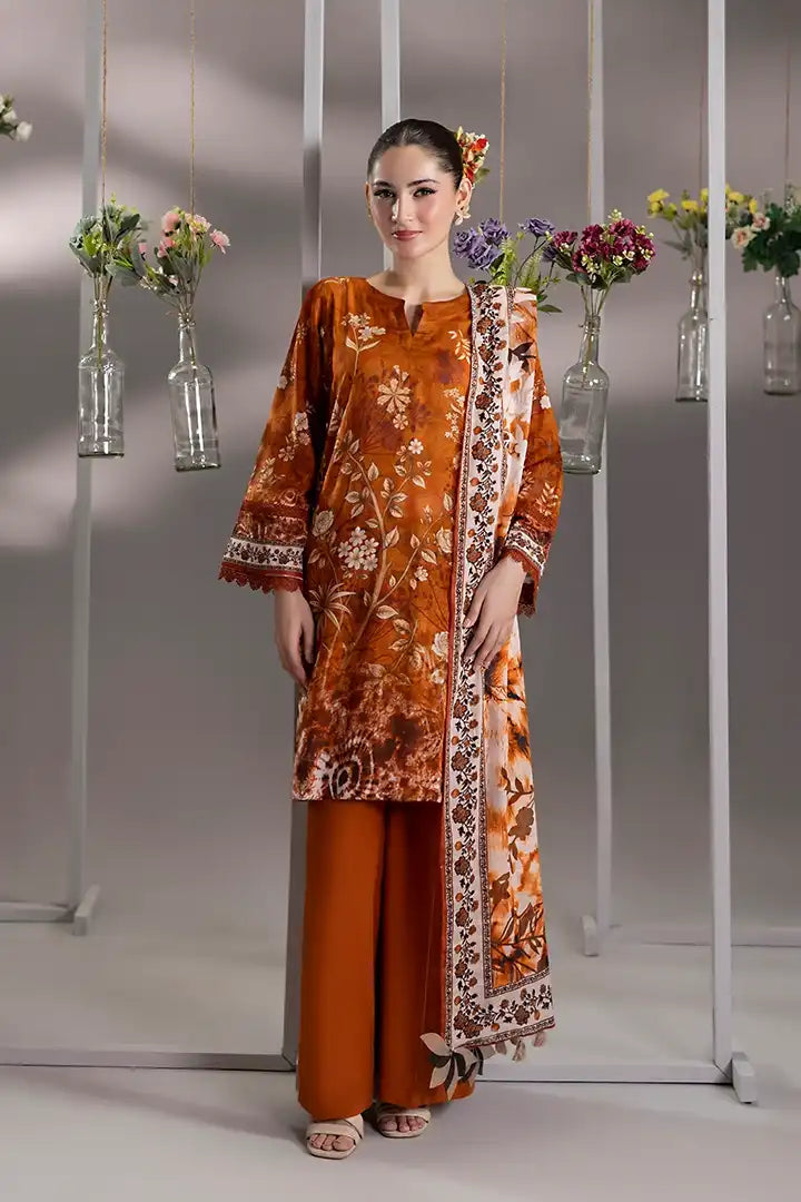 Unstitched Printed Lawn 3 Piece pf05